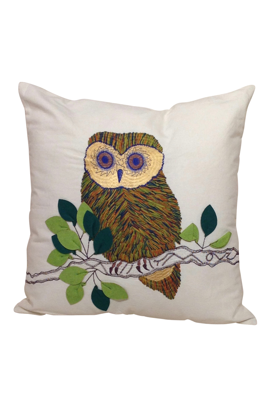 Embroidered Owl Pillow Go Home Modern Decor Gifts