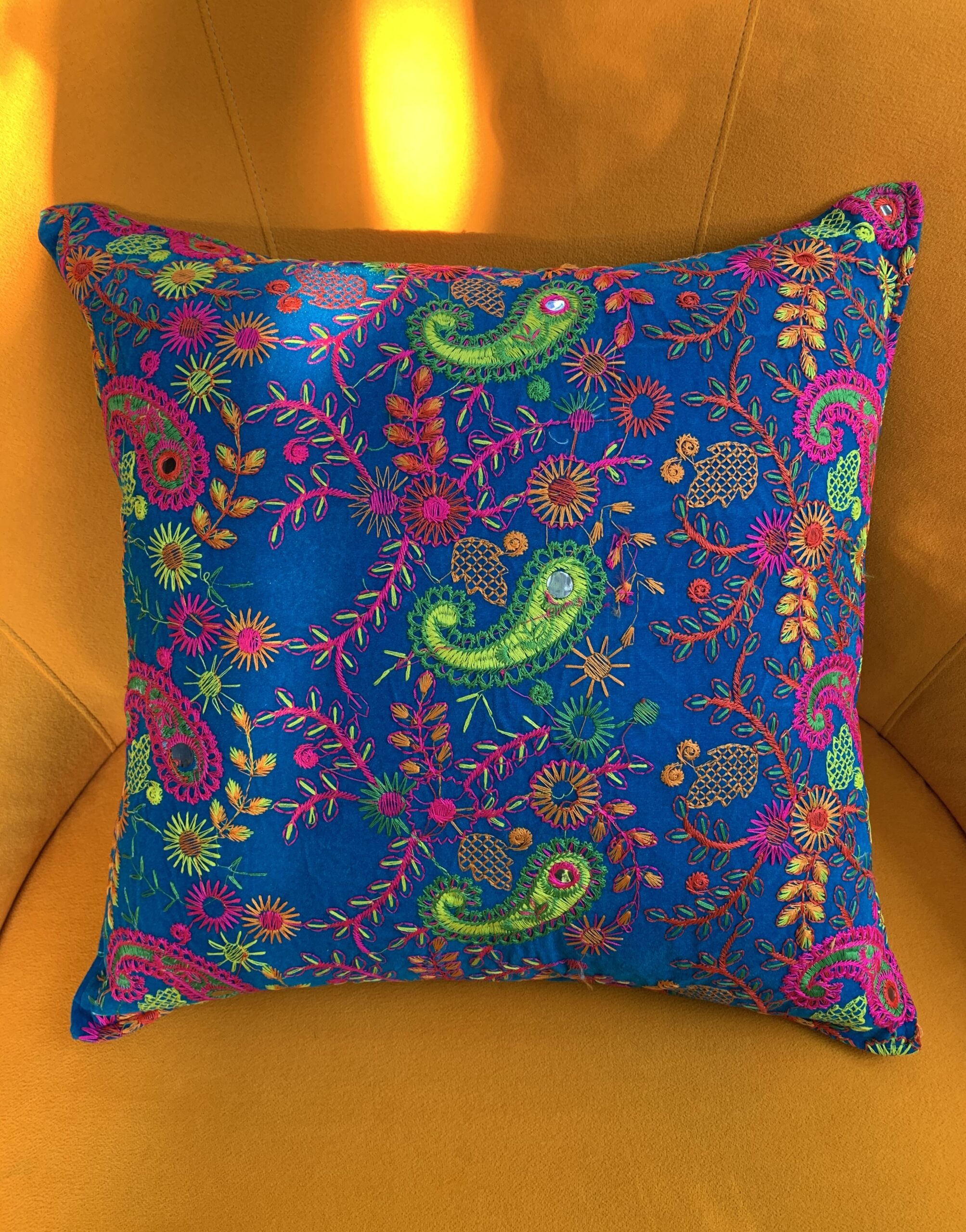 Boho Blue Moroccan Pillow Go Home, Gabriela's...