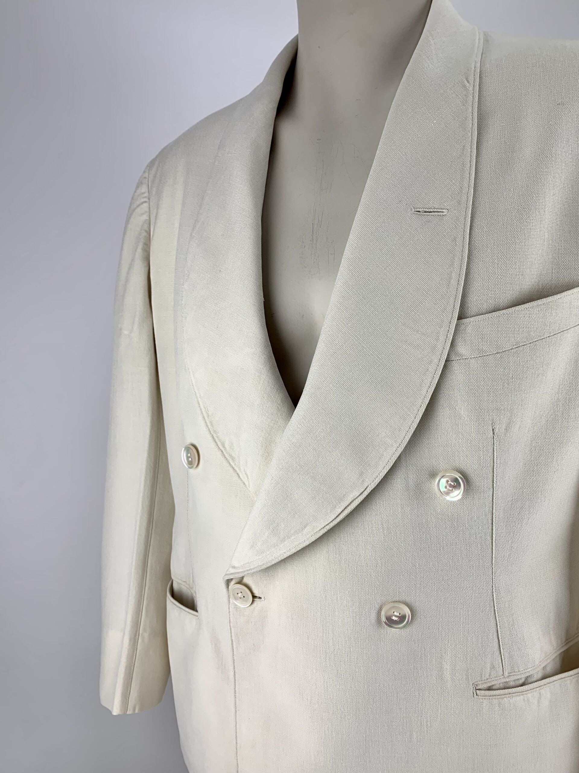 極上リネン GERMANY 1980s〜／Linen double jacket 極上リネン GERMANY 1980s〜／Linen double jacket 極上リネン